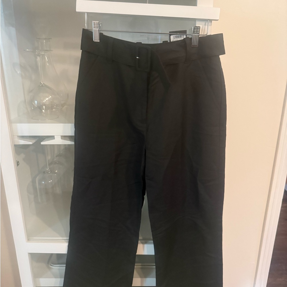 Women’s linen ankle length Black Pants